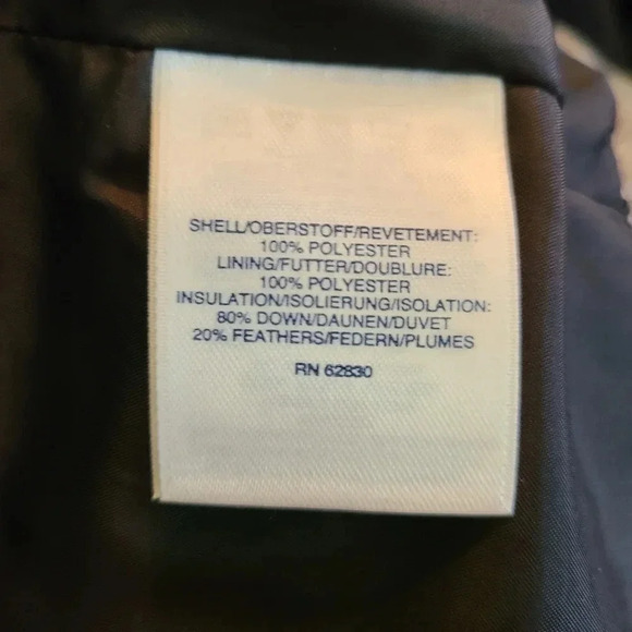 Lands' End black and grey Chevron puffer coat - Picture 10 of 11